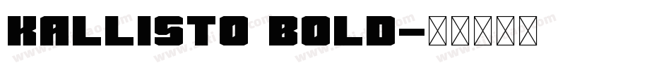 Kallisto Bold字体转换